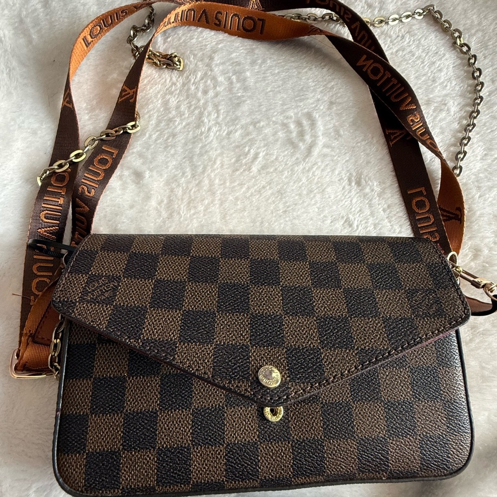 Brown Tan and Red FASHION BAG